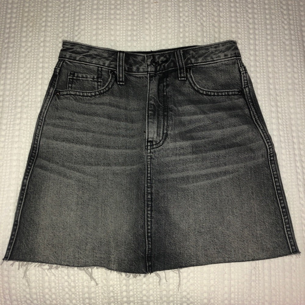 Gray denim skirt from Abercrombie & Fitch